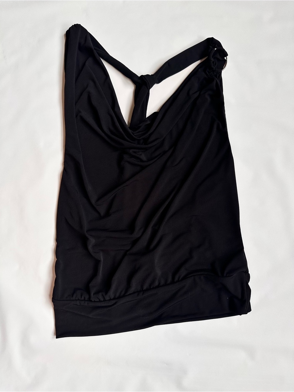 Urban Outfitters Black Draped Cowl Neck Tank